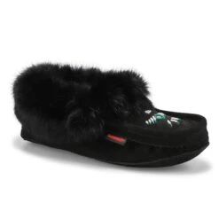 SoftMoc Women's 653L Rabbit Fur Moccasin - Bl