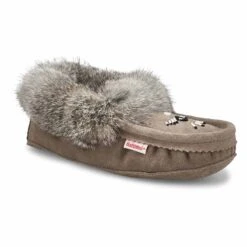 SoftMoc Women's SF600-BL Rabbit Fur Moccasin -Softmoc 660 L XXX 9