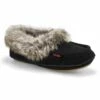 SoftMoc Women's Carrot 5 Faux Fur Moccasin - -Softmoc CARROT5 BLK XXX