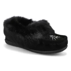 SoftMoc Ladies Cute 5 Rabbit Fur Moccasin- Re 10 SoftMoc Ladies Cute 5 Rabbit Fur Moccasin- Re -Softmoc CUTE5 BKBK XXX 1