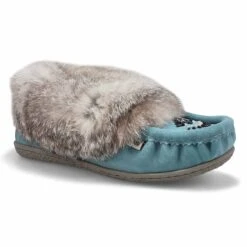 SoftMoc Ladies Cute 5 Rabbit Fur Moccasin- Re 12 SoftMoc Ladies Cute 5 Rabbit Fur Moccasin- Re -Softmoc CUTE5 BLU XXX 1