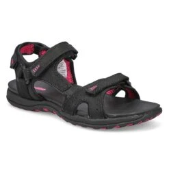 SoftMoc Women's Lucinda Sandal - Black/Fuchs