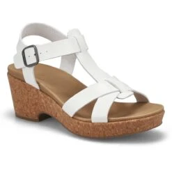 SoftMoc Women's Paola Wedge Sandal - Antique 7 SoftMoc Women's Paola Wedge Sandal - Antique -Softmoc PAOLA WHT XXX 2