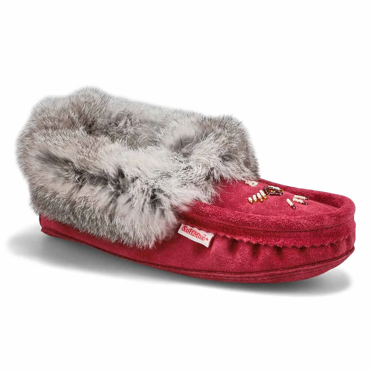 SoftMoc Women's 653L Rabbit Fur Moccasin - Bl 8 SoftMoc Women's 653L Rabbit Fur Moccasin - Bl - Image 6